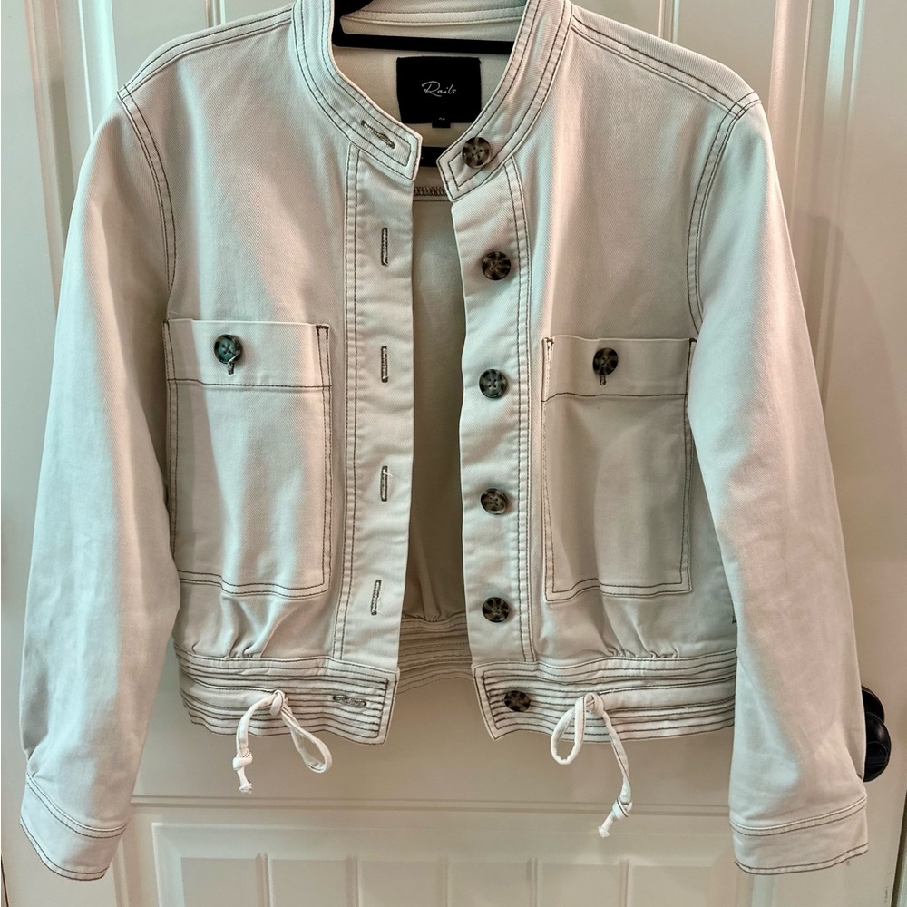 Rails Cream Button-Up Jacket